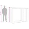 vidaXL Garden Firewood Shed Anthracite 245x98x159 cm Galvanised Steel