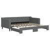 vidaXL Daybed with Trundle without Mattress Dark Grey 90x190 cm