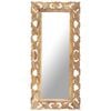vidaXL Mirror | Brown | Solid Mango Wood | 110 x 50 cm | Decorative Inlays