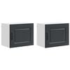 vidaXL Dishwasher Panel Kalmar 2 pcs Black Engineered Wood