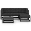 vidaXL 5 Piece Garden Lounge Set with Cushions Solid Pinewood