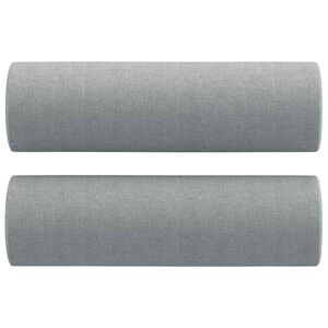 vidaXL Throw Pillows 2 pcs Light Grey &Oslash;15x50 cm Fabric