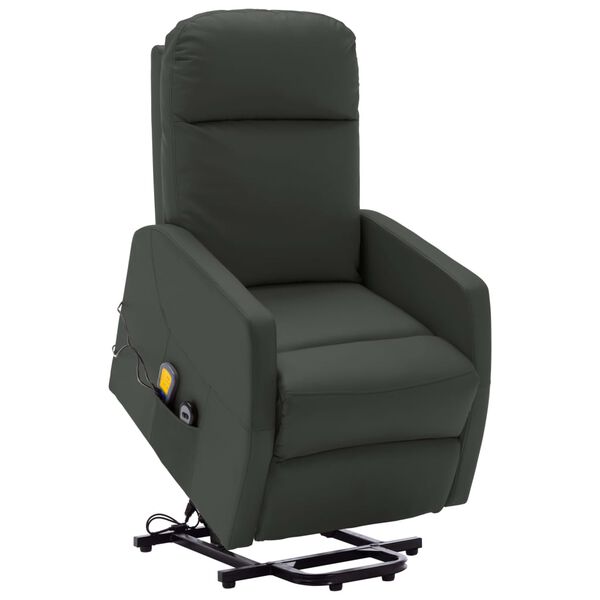 vidaXL Stand up Massage Chair Anthracite Faux Leather