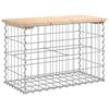 vidaXL Garden Bench Gabion Design 63x31,5x42 cm Solid Wood Pine