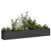 vidaXL Planter Black 280x40x40 cm Cold-rolled Steel