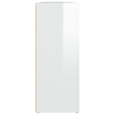vidaXL Sideboard High Gloss White 91x29.5x75 cm Engineered Wood