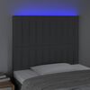 vidaXL LED Headboard Dark Grey 80 cm Fabric