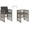 vidaXL 9 Piece Garden Dining Set with Cushions Grey Poly Rattan
