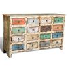 vidaXL Reclaimed Cabinet Solid Wood Multicolour with 16 Drawers