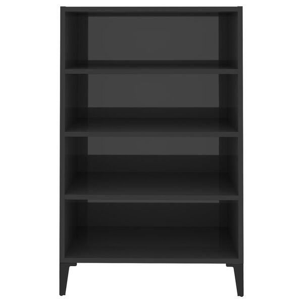 vidaXL Sideboard High Gloss Grey 57x35x90 cm Engineered Wood