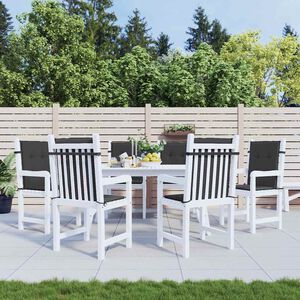 vidaXL Garden chair cushions 6 pcs Black 100 x 50 x 3 cm