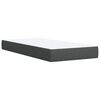 vidaXL Box Spring Bed with Mattress Dark Grey King Single Fabric