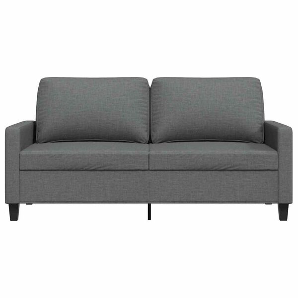vidaXL 2-Seater Sofa Dark Grey 140 cm Fabric