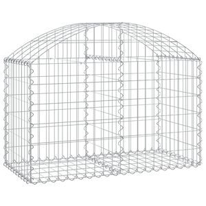vidaXL Arched Gabion Basket 100x50x60/80 cm Galvanised Iron