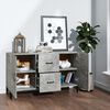 vidaXL Sideboard Concrete Grey 100x36x60 cm Engineered Wood