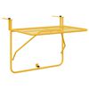 vidaXL Hanging Balcony Table Folding Mustard 60 x 39 x 65 cm Steel