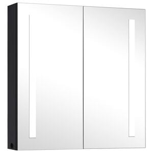 vidaXL Bathroom Cabinet | Anthracite | MDF with melamine finish, glass | Medium