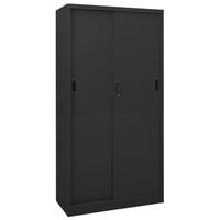vidaXL Office Cabinet with Sliding Door Anthracite 90x40x180 cm Steel