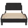 vidaXL Bed Frame with Headboard "Dover" Black 90x190 cm Fabric
