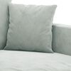 vidaXL 3 Piece Sofa Set with Cushions Light Grey Velvet