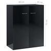 vidaXL Sideboard High Gloss Black 60x30x75 cm Engineered Wood