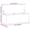 vidaXL Storage Box White 102x35x35 cm Engineered Wood