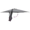 vidaXL Garden Parasol Anthracite and Black 248.5 x 247.5 x 160 cm