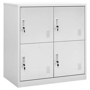vidaXL Locker Cabinet | Light grey | Steel | Medium | Locker Cabinet