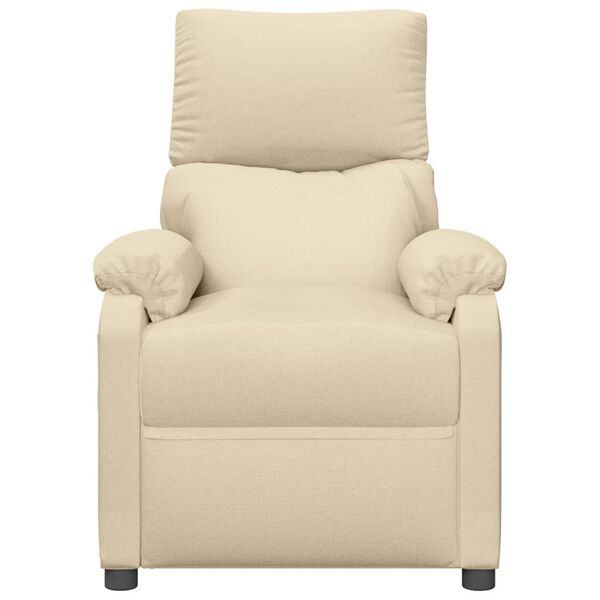 vidaXL Recliner Chair Cream Fabric