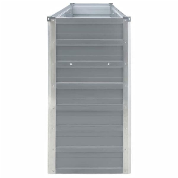 vidaXL Raised Garden Bed 320x40x77 cm Galvanised Steel Grey
