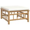 vidaXL 6 Piece Garden Lounge Set with Cream White Cushions Bamboo
