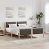 vidaXL Bed frame Brown and dark grey 150 x 200 cm Solid pine wood
