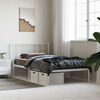 vidaXL Metal Bed Frame without Mattress with Headboard White 90x190cm