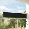 vidaXL Patio Retractable Side Awning 60x300 cm Black