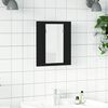 vidaXL LED Bathroom Mirror Cabinet Black 40x12x45 cm Acrylic