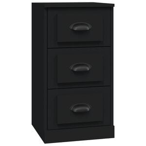 vidaXL Sideboard Black 36x35.5x67.5 cm Engineered Wood