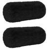vidaXL Cushion with Pillow HEERLEN 2 pcs Black PV Fleece