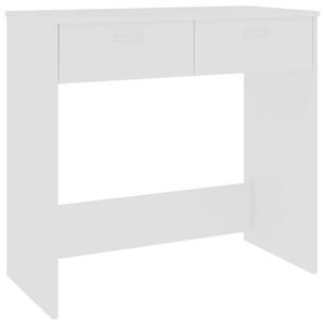 vidaXL Desk | White | Engineered wood | Compact | Desk | Rectangular | Modern