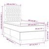 vidaXL Box Spring Bed with Mattress Dark Grey 106x203 cm King Single Size Fabric