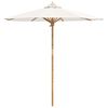 vidaXL Garden Parasol &Oslash; 217 x 230 cm Bamboo Round Cream White