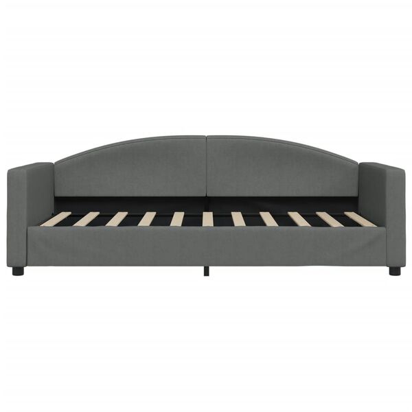 vidaXL Day Bed without Mattress Dark Grey 90x190 cm Fabric