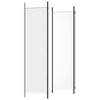 vidaXL 4-Panel Room Divider White 200x200 cm Fabric