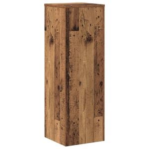 vidaXL Plant Stand Old Wood 33x33x100 cm Engineered Wood