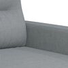 vidaXL 3 Piece Sofa Set with Cushions Light Grey Fabric
