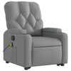 vidaXL Stand up Massage Recliner Chair Light Grey Fabric