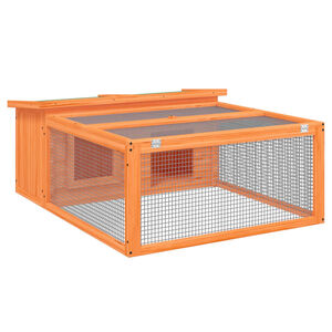 vidaXL Rabbit Hutch Brown 117.5x97x47.5 cm Solid Wood Pine