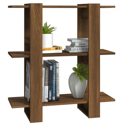 vidaXL Book Cabinet/Room Divider Brown Oak 80x30x87 cm
