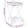 vidaXL Tea Trolley 54x87x90 cm Solid Wood Acacia