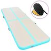 vidaXL Inflatable Gymnastics Mat with Pump 500x100x10 cm PVC Green