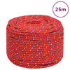 vidaXL Boat Rope Red 8 mm 25 m Polypropylene
